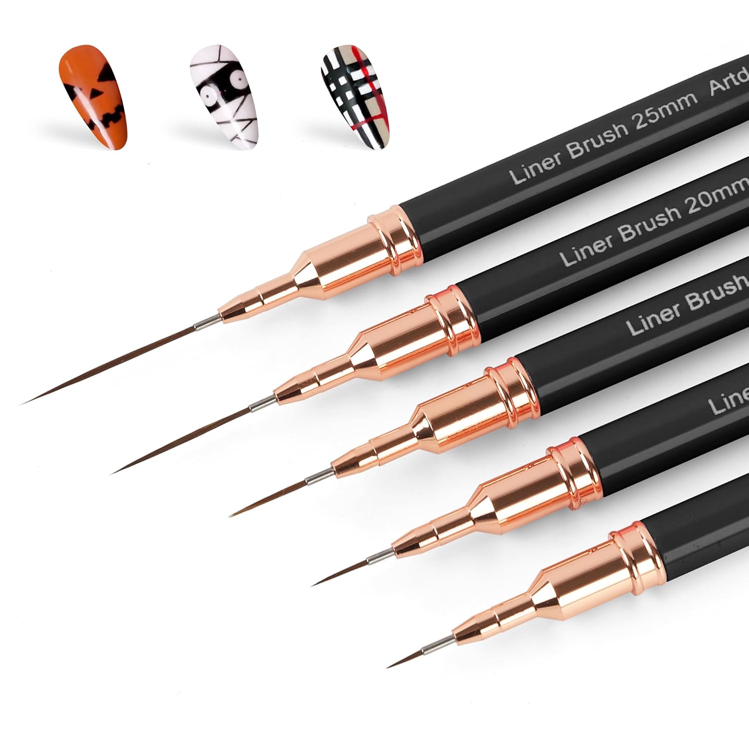 Detailing Brush Set - 5PCS Metallic Nail Art Pens, Liner