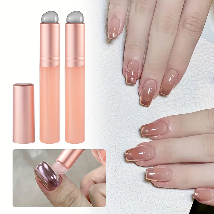 Wax Applicator Pad - 1/2/3pcs Silicone Nail Brush, Reusable Chrome