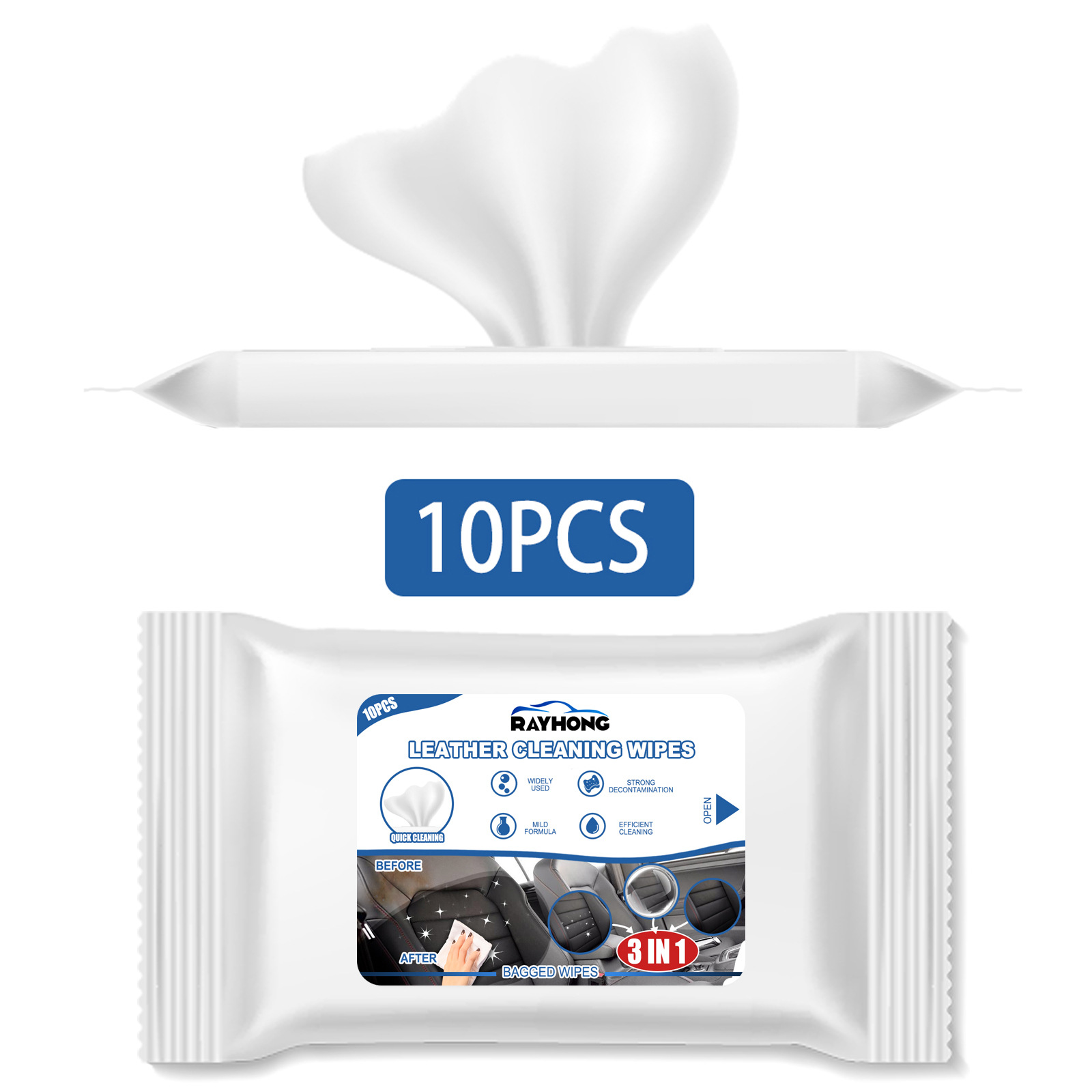 Car Leather Cleaning Wipes, Se - Dirt Brush Interior recensione e prezzo