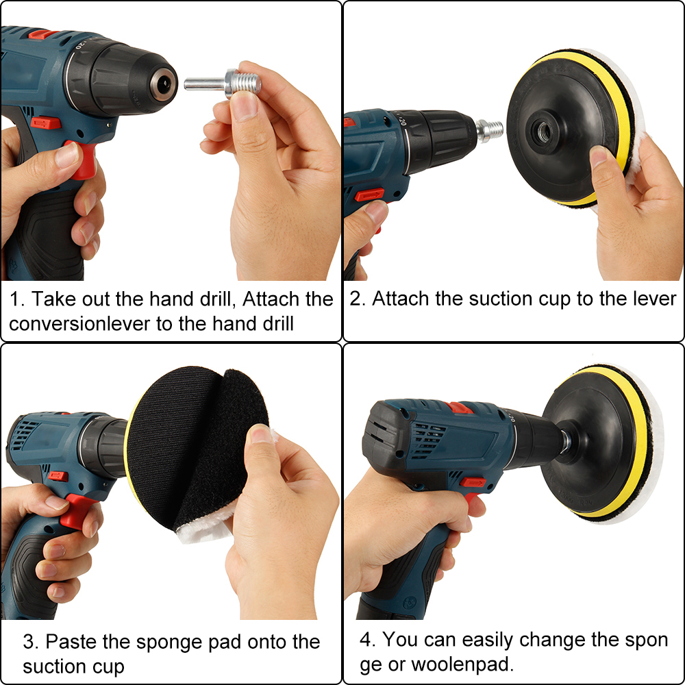 5pcs Car Polishing Pads Set 6  - Polish Pad Set Buffer recensione e prezzo