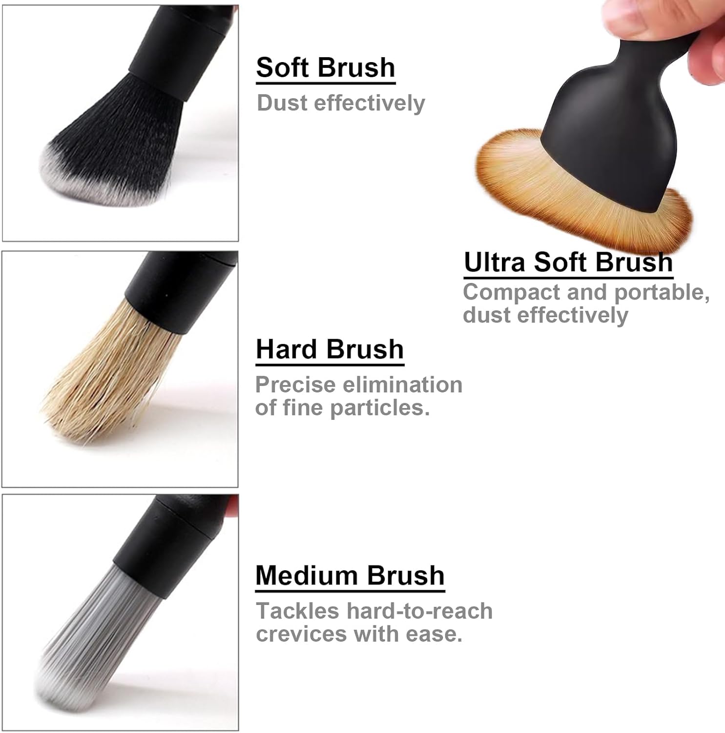 4-Piece Car Detailing Brush Se - Detailing Brush Set recensione e prezzo