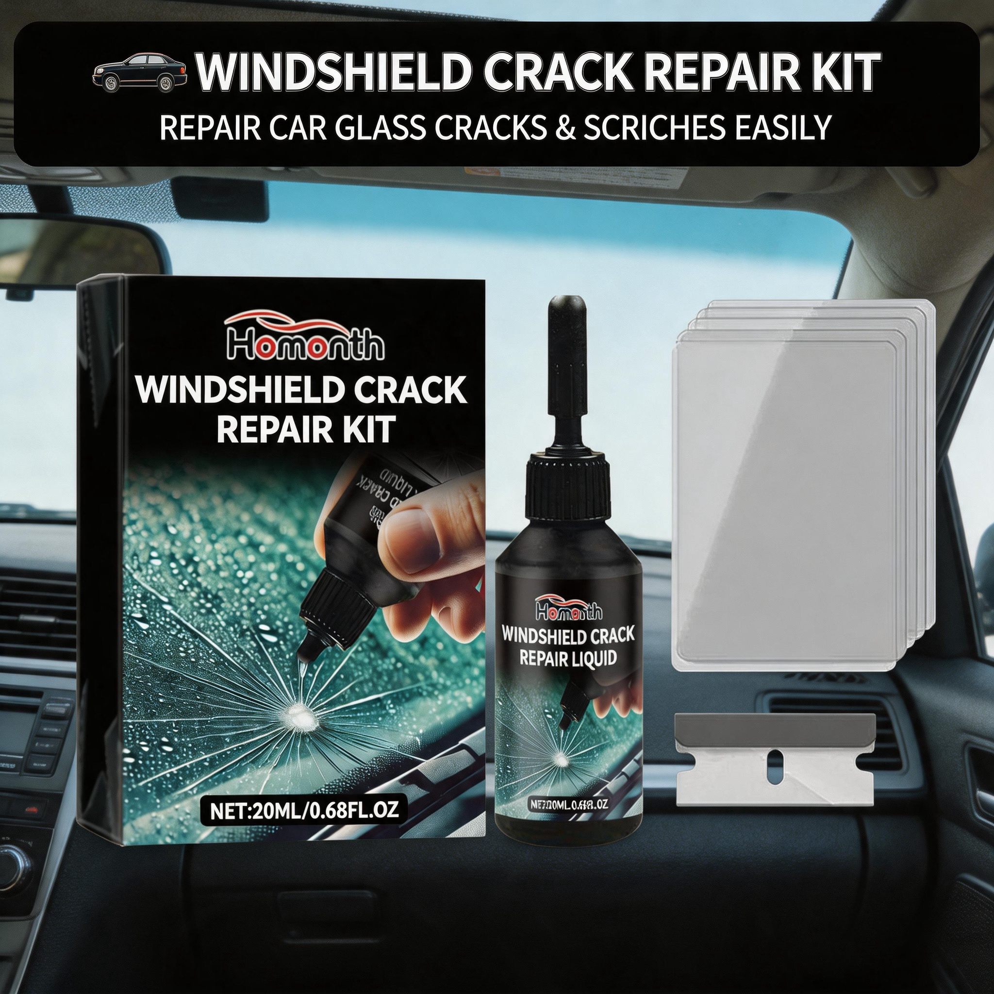 Car Glass Care Kit, Profession - Glass Cleaner Streak recensione e prezzo