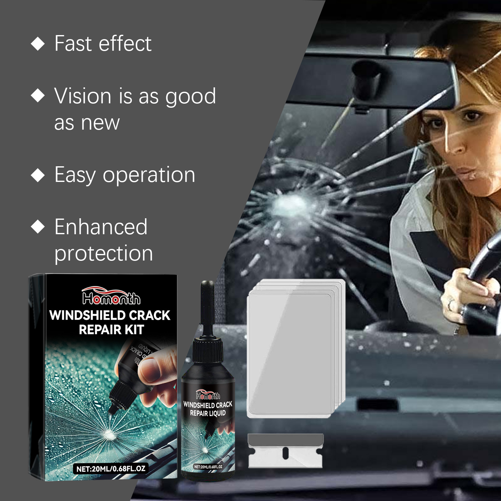 Car Glass Care Kit, Profession - Glass Cleaner Streak recensione e prezzo