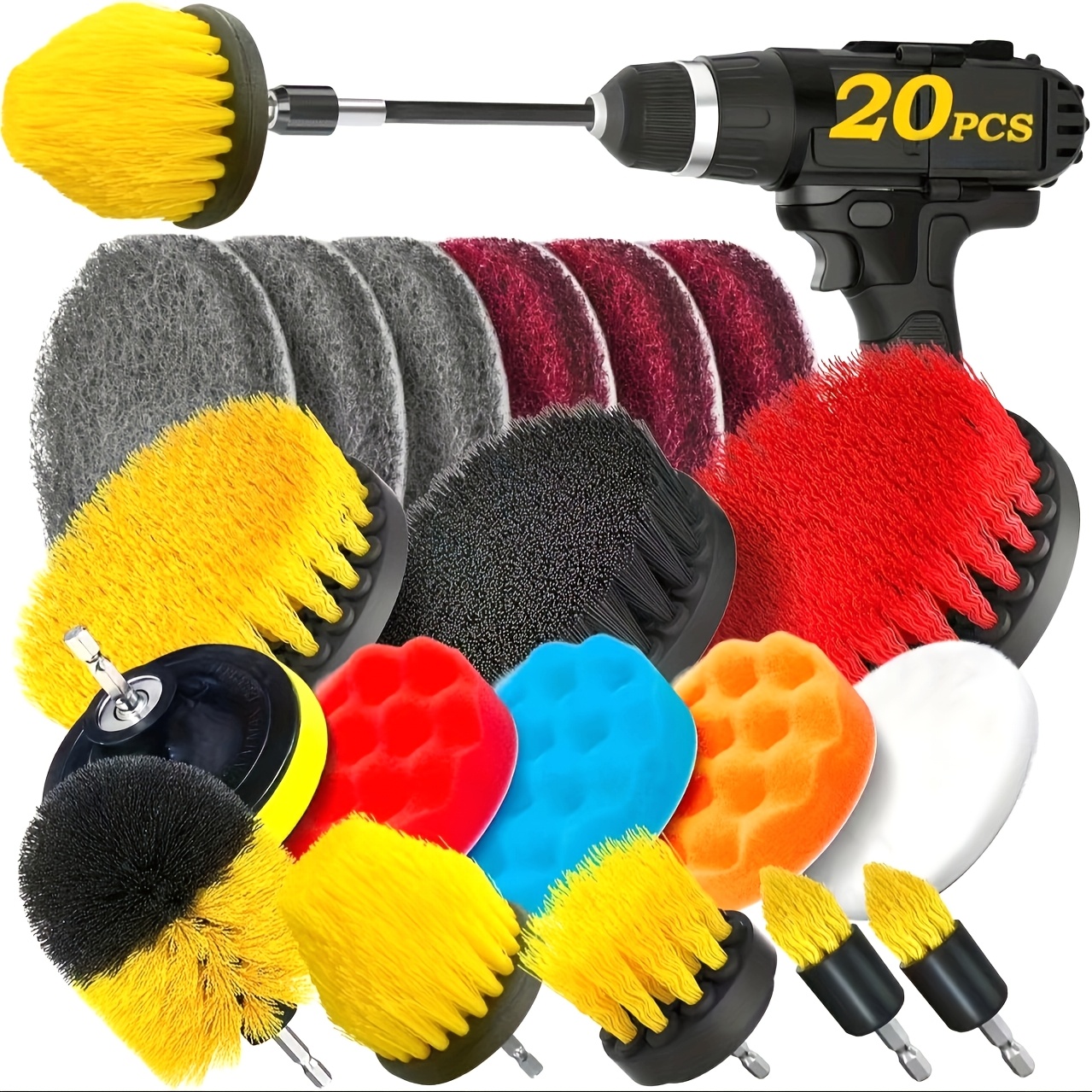 20Pack Drill Brush Attachments - Car Cleaning Brush recensione e prezzo
