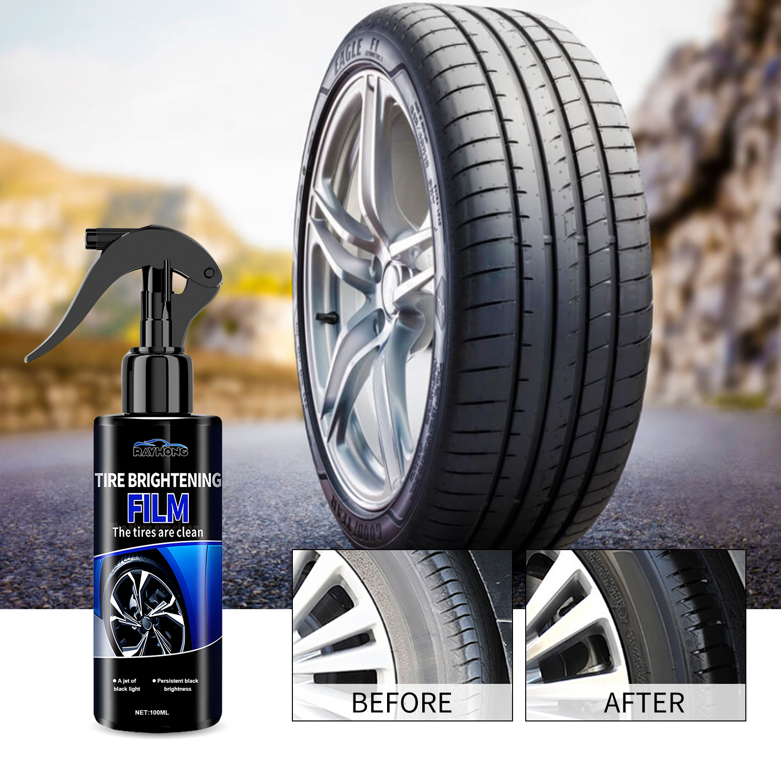 Car Tire Shine Coating Spray C - Tire Shine Spray Sealant recensione e prezzo