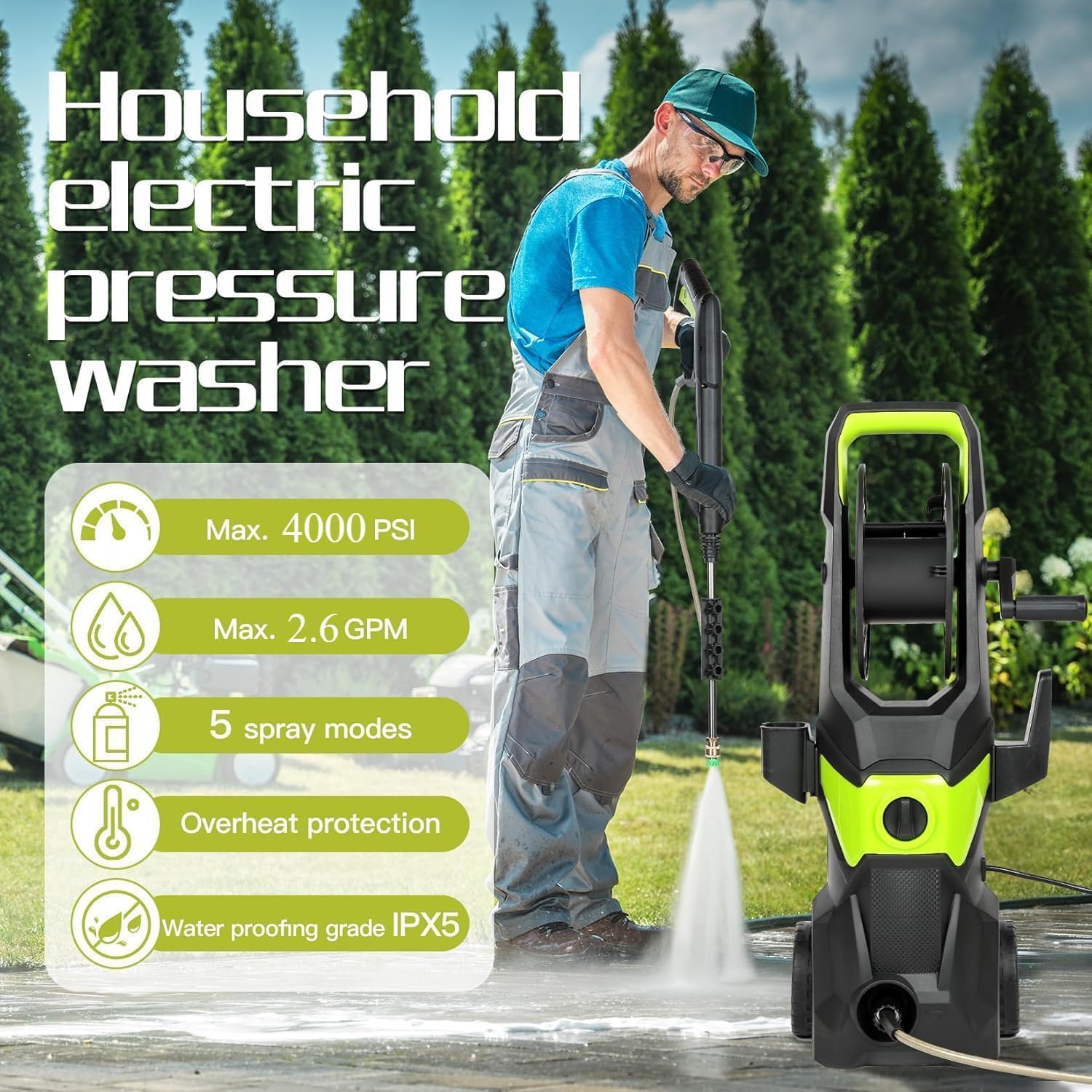 4000PSI Electric Pressure Wash - Pressure Washer Foam Gun recensione e prezzo