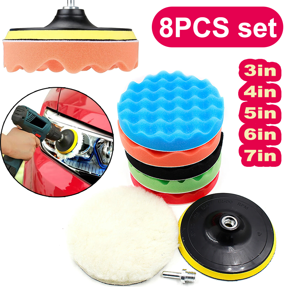 8Pcs Car Polishing Pads Kit 3/ - Polish Pad Set Buffer recensione e prezzo